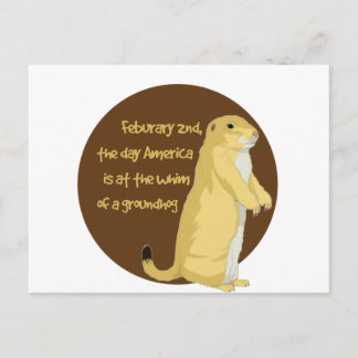 Tag des Groundhogs Postkarte