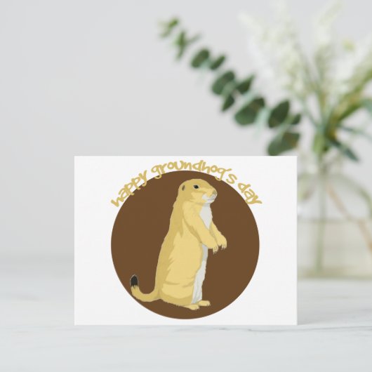 Tag des Groundhogs Postkarte (Stehend Vorderseite)