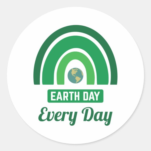 Tag des grünen Regenbogens Runder Aufkleber (Vorderseite)