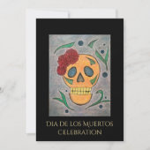 Tag des Halloween-Party des Toten Zuckerschädels Einladung (Vorderseite)