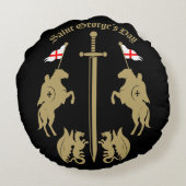 Tag des Heiligen Georgs Rundes Kissen (Rückseite)