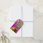 Tag des Hirschgeschenks Geschenkanhänger (Mit Garn)