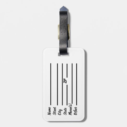 Tag des hl. gepäckanhänger (Rückseite vertikal)