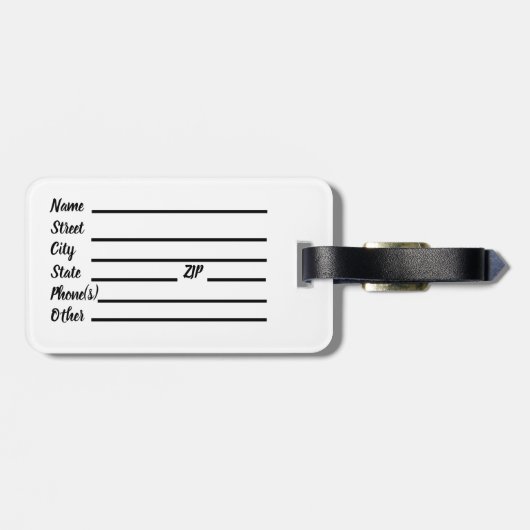 Tag des hl. gepäckanhänger (Rückseite horizontal)