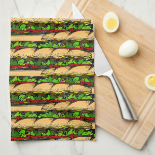 Tag des Hoagies Geschirrtuch