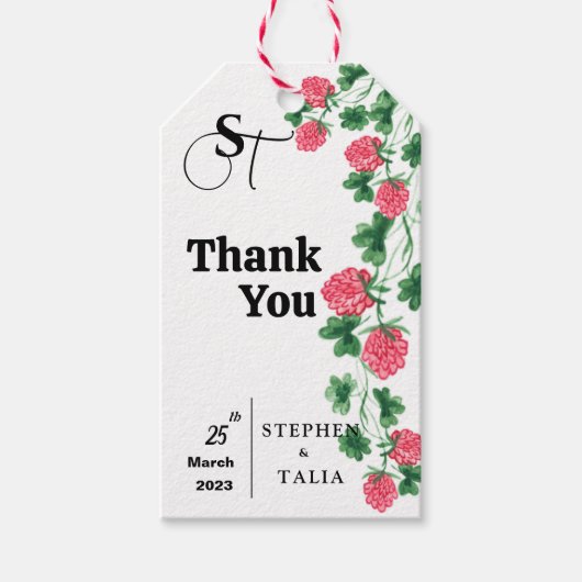 Tag des Hochzeitstipendiums Geschenkanhänger (Vorderseite)