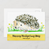 Tag des Igels 2. Februar Feiertage Postkarte (Vorne/Hinten)