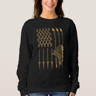 Tag des Indigenen Amerikanischen Erbes USA-Flagge  Sweatshirt