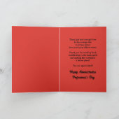 Tag des individuellen Namens des Verwaltungsperson Dankeskarte (Innenseite)