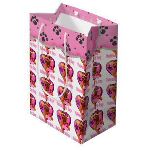 Tag des irischen Setters Valentine Mittlere Geschenktüte