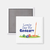 Tag des Krokets Magnet (Vorderseite/Rückseite)