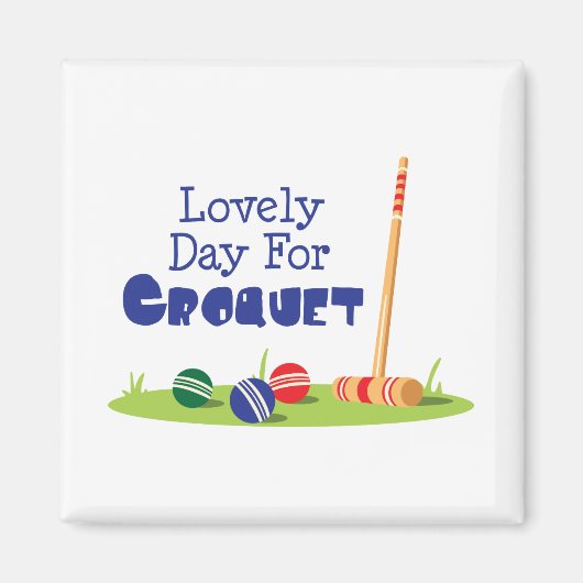 Tag des Krokets Magnet (Vorne)