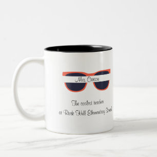 Tag des Lehrers Zweifarbige Tasse
