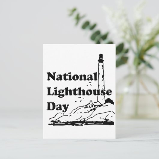 Tag des Leuchtturms Postkarte (Stehend Vorderseite)