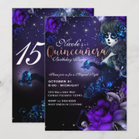 Tag des Lila Blauen Mädchen-Quinceñera-Party