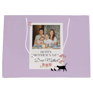 Tag des lila Personalisierten Fotos und der Mütte Große Geschenktüte