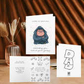 Tag des lustigen Vaters - Grumpy Hooded Character Einladung