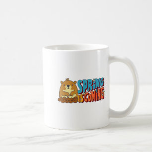 Tag des Murmeltiers Frühling kommt lustige Männer Kaffeetasse