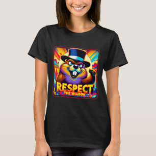 Tag des Murmeltiers Respektiere den Schatten Retro T-Shirt