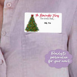 Tag des Namens des dekorierten Weihnachtsbaumes<br><div class="desc">Helfen Sie Ihren Gästen, sich bei Ihrer Feier Namen zu merken oder zu lernen, indem Sie ein Etikett mit einem dekorierten Weihnachtsbaum an der links Grenze verwenden. Die Größe und das Design des Versandaufklebers erlauben es, den Namen des Teilnehmers am Party zu schreiben. Die Verwendung eines passenden Farbstift oder Markers...</div>