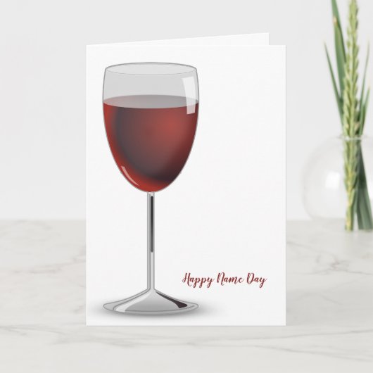 Tag des Namens für Rotwein Karte (Vorderseite)