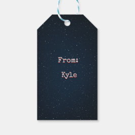 Tag des Navy-Outer-Weltraumgeschenks Geschenkanhänger
