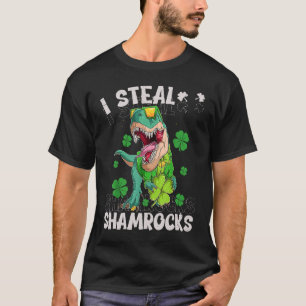 Tag des Patricks Dinosaurier I Steal Kleeblatts 2 T-Shirt