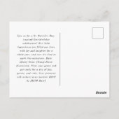Tag des Patricks Einladung zum Geburtstag von Lepr Postkarte (Rückseite)