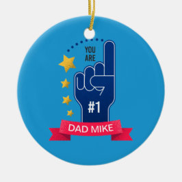 Tag des personalisierten Individuellen Namens Vate Keramik Ornament