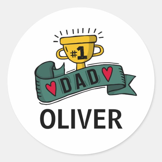 Tag des personalisierten Individuellen Namens Vate Runder Aufkleber (Vorderseite)