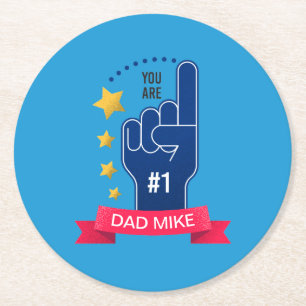 Tag des personalisierten Individuellen Namens Vate Runder Pappuntersetzer