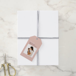 Tag des personalisierten Mutterschenks mit Foto Geschenkanhänger