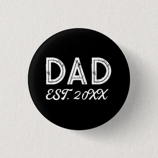 Tag des personalisierten Vaters Vater Button (Vorderseite)