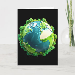 Tag des Planeten Erde Grünes und Blaues Erde mit B Karte