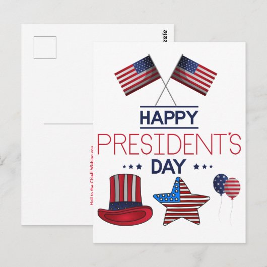 Tag des Präsidenten Postkarte (Vorne/Hinten)