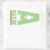 Tag des rechteckigen Aufklebers der Archäologie Rechteckiger Aufkleber (Tasche)