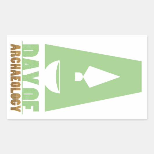 Tag des rechteckigen Aufklebers der Archäologie Rechteckiger Aufkleber (Vorderseite)