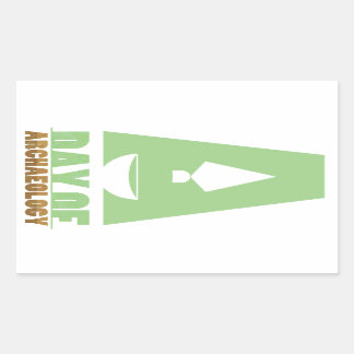 Tag des rechteckigen Aufklebers der Archäologie Rechteckiger Aufkleber