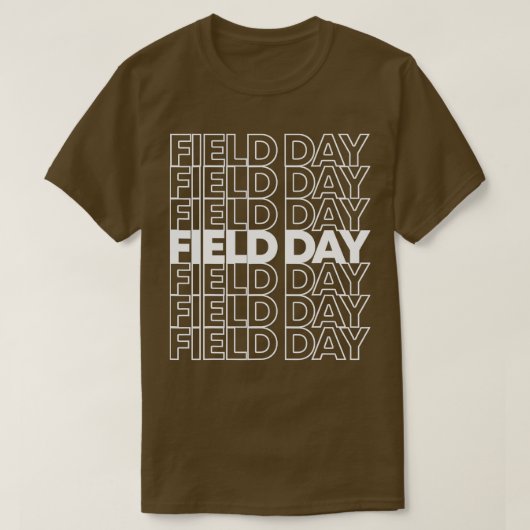 Tag des Retro-Felds T-Shirt (Design vorne)