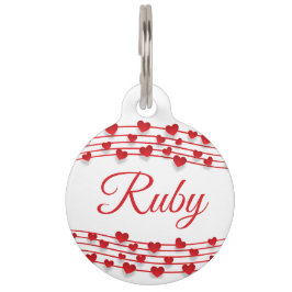 Tag des Roten Herzens Haustiermarke