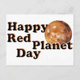 Tag des Roten Planeten Postkarte