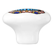 Tag des Schädelknochens des Toten Zucker Keramikknauf (Seitenansicht)