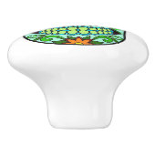 Tag des Schädelknochens des Toten Zucker Keramikknauf (Seitenansicht)