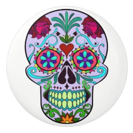 Tag des Schädelknochens des Toten Zucker Keramikknauf