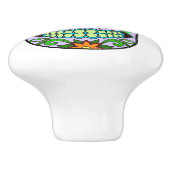 Tag des Schädelknochens des Toten Zucker Keramikknauf (Seitenansicht)