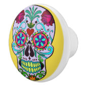 Tag des Schädelknochens des Toten Zucker Keramikknauf (Rechts)