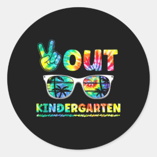 Tag des Schulfriedens Kindergartenlehrer Kinder Runder Aufkleber