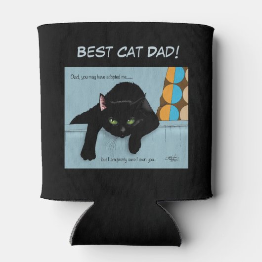 Tag des schwarzen Katzen-Vaters Dosenkühler (Rückseite)