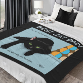 Tag des schwarzen Katzen-Vaters Fleecedecke
