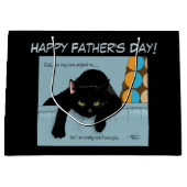 Tag des schwarzen Katzen-Vaters Große Geschenktüte (Vorderseite)